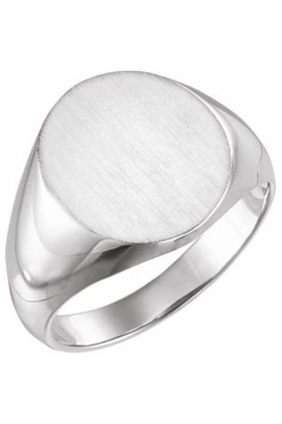 Fine Jewelry 925 Sterling Silver Oval Signet Ring for Women Size 10