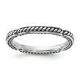 thumbnail image 1 of Auriga Fine Jewelry 925 Sterling Silver Oxidized and Textured Ring for Women Size- 10, 1 of 4