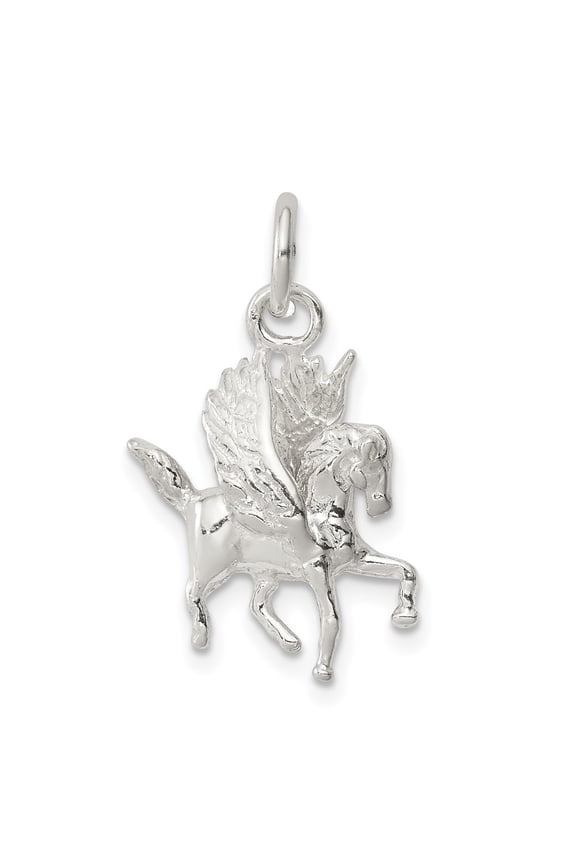 Fine Jewelry 925 Sterling Silver Pegasus Charm for Women (Length - 24 mm, Width - 14 mm)