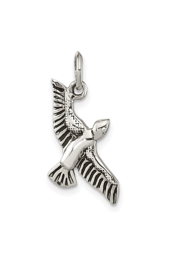 Fine Jewelry Mother's Day Gift 925 Sterling Silver & Antiqued Seagull Pendant for Women