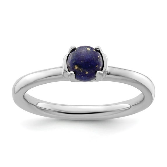 Auriga Fine Jewelry 925 Sterling Silver Polished Blue Lapis Ring for Women Size 10