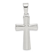 Auriga Fine Jewelry 925 Sterling Silver Polished Cross Pendant for Women L - 30 mm, W - 19 mm