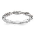 thumbnail image 1 of Auriga Fine Jewelry 925 Sterling Silver Polished Diamond Ring for Women Size 9, 1 of 6