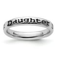 thumbnail image 1 of Auriga Fine Jewelry 925 Sterling Silver Polished Enameled Daughter Ring for Women Size 8, 1 of 6