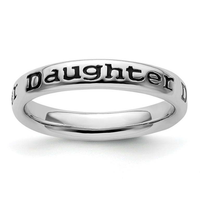 Auriga Fine Jewelry 925 Sterling Silver Polished Enameled Daughter