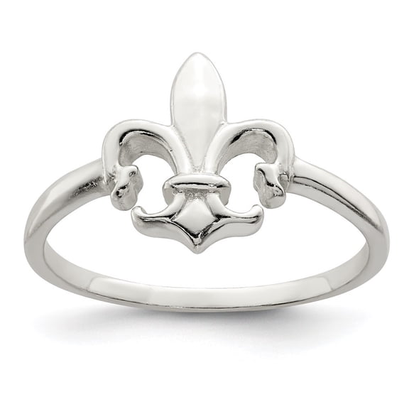 Auriga Fine Jewelry 925 Sterling Silver Polished Fleur De Lis Ring Size 7 for Women
