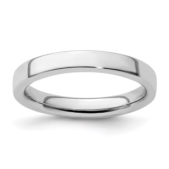 Auriga Fine Jewelry 925 Sterling Silver Polished Rhodium Ring for Women Size- 10