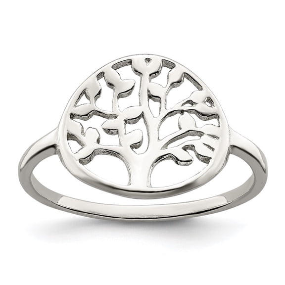 Auriga Fine Jewelry 925 Sterling Silver Polished Tree Ring Size 7 for Women