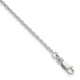 thumbnail image 1 of Auriga Fine Jewelry 925 Sterling Silver Polished and Diamond-Cut Rope 10inch Plus 1in ext. Anklet for Women, 1 of 4