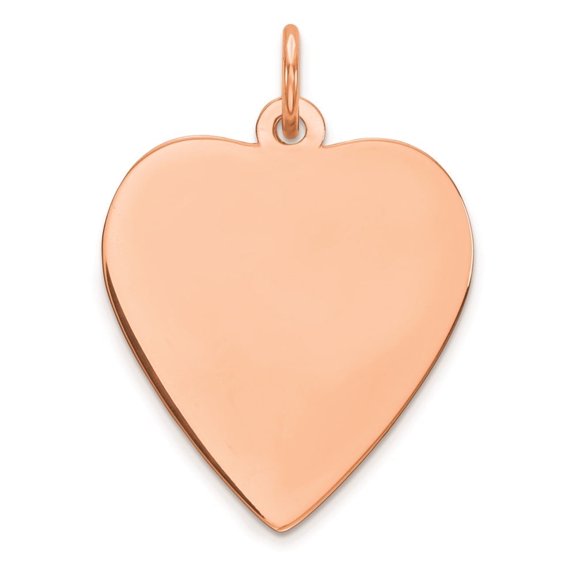 Auriga Fine Jewelry 925 Sterling Silver RG Plated Heart Front/Satin Back Disc Pendant for Women