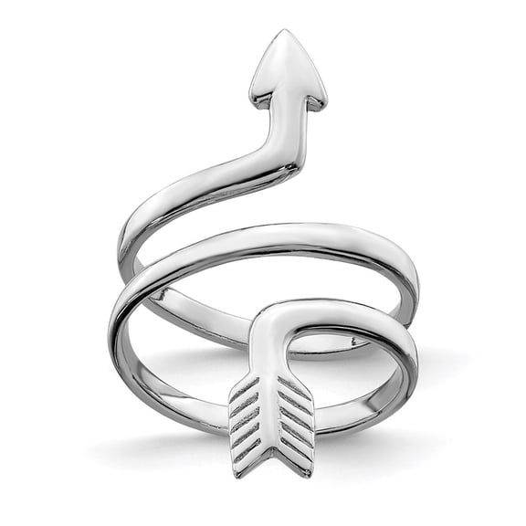 Auriga Fine Jewelry 925 Sterling Silver Rh-Plated Arrow Wrap Ring for Women