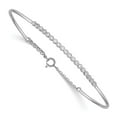 thumbnail image 1 of Auriga Fine Jewelry 925 Sterling Silver Rh-Plated CZ Bangle with Safety Chain for Women, 1 of 6