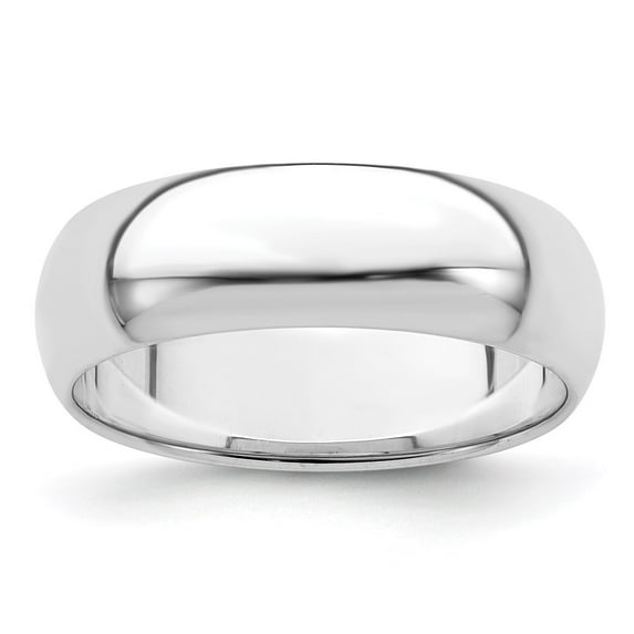 Auriga Fine Jewelry 925 Sterling Silver Rh-plated 6mm Half Round Size 12.5 Band for Men