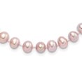 thumbnail image 1 of Auriga Fine Jewelry 925 Sterling Silver Rh-plated 7-8 mm Purple FW Cultured Pearl Necklace for Women 24", 1 of 6
