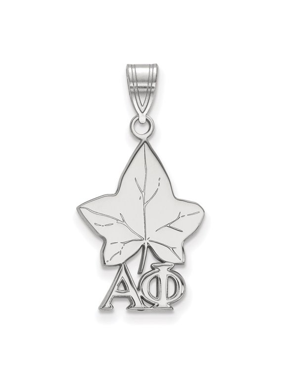 Fine Jewelry 925 Sterling Silver Rh-plated Alpha Phi Sorority Symbol Medium Pendant for Women (L-27 mm, W-15 mm)