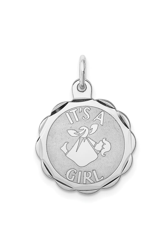 Fine Jewelry 925 Sterling Silver Rh-plated Its a Charm for Women (L - 23 mm, W - 16 mm)