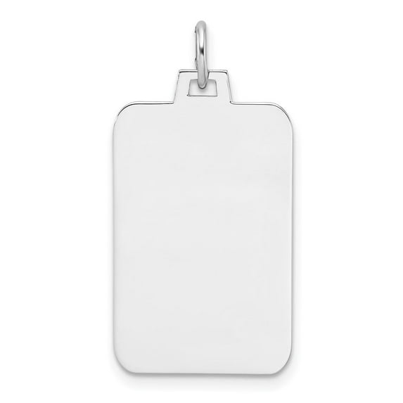 Auriga Fine Jewelry 925 Sterling Silver Rh-plated Polish Front/Satin Back Disc Charm for Women (L-29.1 mm, W-15.1 mm)