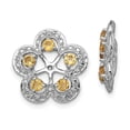 thumbnail image 1 of Auriga Fine Jewelry 925 Sterling Silver Rhodium Diamond and Citrine Earrings Jackets for Women, 1 of 5