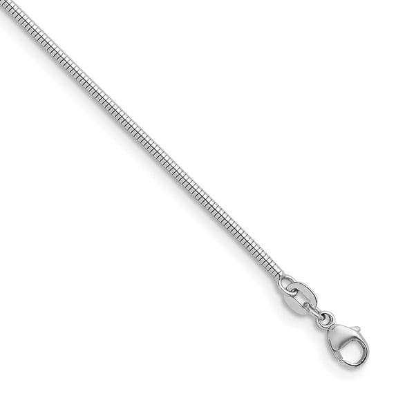 Auriga Fine Jewelry 925 Sterling Silver Rhodium-Plated 1.6 mm Snake Chain Necklace for Women 30"