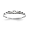 thumbnail image 1 of Auriga Fine Jewelry 925 Sterling Silver Rhodium Plated Polished Cubic Zirconia Ring Size 7 for Women, 1 of 5
