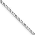 thumbnail image 1 of Auriga Fine Jewelry 925 Sterling Silver Rhodium-plated 2.5 mm Figaro Chain Necklace for Women 24", 1 of 7