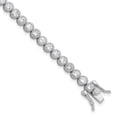 thumbnail image 1 of Auriga Fine Jewelry 925 Sterling Silver Rhodium-plated 4mm Round CZ 7.5inch Tennis Bracelet for Women, 1 of 6