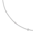 thumbnail image 1 of Auriga Fine Jewelry 925 Sterling Silver Rhodium-plated 9-Station CZ Polished Necklace for Women 18", 1 of 6