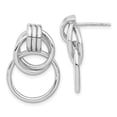 thumbnail image 1 of Auriga Fine Jewelry 925 Sterling Silver Rhodium-plated Graduating Puffed Hoop Earrings for Women, 1 of 5