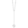 thumbnail image 1 of Auriga Fine Jewelry 925 Sterling Silver Rhodium-plated Hearts w/2in Extender Y-Necklace 16" for Women, 1 of 6