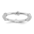 thumbnail image 1 of Auriga Fine Jewelry 925 Sterling Silver Rhodium-plated Knot Eternity Ring for Women Size- 8, 1 of 6