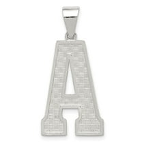 Auriga Fine Jewelry 925 Sterling Silver Rhodium-plated Letter A Initial Pendant for Women (L -35 mm, W -17 mm)