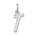 thumbnail image 1 of Auriga Fine Jewelry 925 Sterling Silver Rhodium-plated Letter T Initial Charm Pendant for Women (L- 19mm, W- 8mm), 1 of 6
