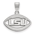 thumbnail image 1 of Auriga Fine Jewelry 925 Sterling Silver Rhodium-plated Louisiana State L-S-U Football Pendant for Women (L-20 mm, W-20 mm), 1 of 3