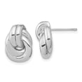 thumbnail image 1 of Auriga Fine Jewelry 925 Sterling Silver Rhodium-plated Love Knot Hollow Post Stud Earrings for Women, 1 of 5