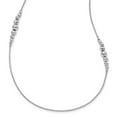 thumbnail image 1 of Auriga Fine Jewelry 925 Sterling Silver Rhodium-plated Polished Hammered Bead Necklace for Men 36", 1 of 6