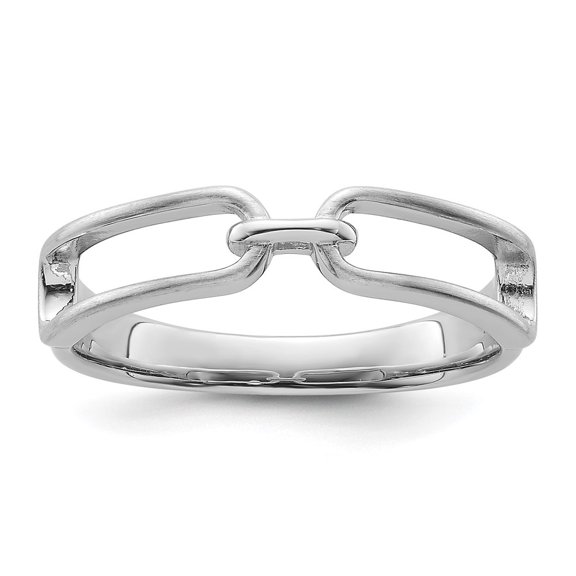 Auriga Fine Jewelry 925 Sterling Silver Rhodium-plated Polished Ring for Women Size- 7