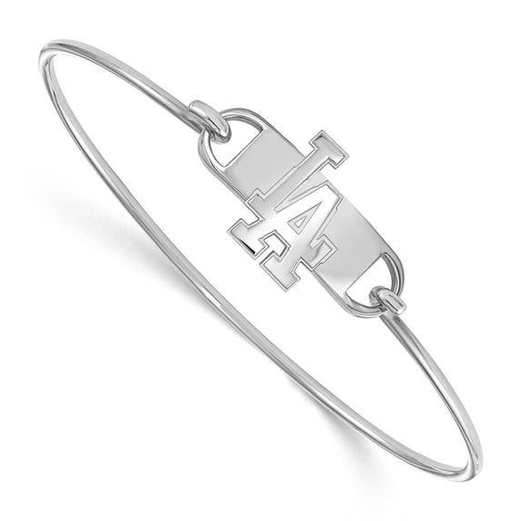 Auriga Fine Jewelry 925 Sterling Silver Rhodium-plated Center 7 inch Wire Bangle for Women