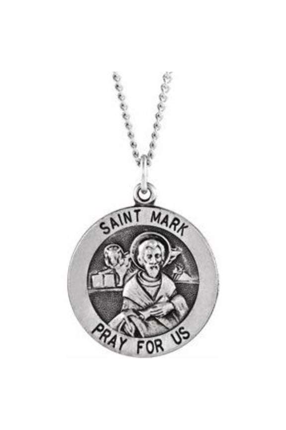 Fine Jewelry 925 Sterling Silver Round Mark Pendant Necklace for Women Size 16"