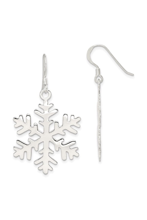 Fine Jewelry 925 Sterling Silver Snowflake Dangle Earrings for Women
