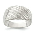 thumbnail image 1 of Auriga Fine Jewelry 925 Sterling Silver Solid Fancy Ribbed Ring for Women Size 7, 1 of 7
