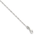 thumbnail image 1 of Auriga Fine Jewelry 925 Sterling Silver Twisted Serpentine Heart Anklet 9inchfor Women, 1 of 5