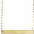 thumbnail image 1 of Auriga Fine Jewelry 925 Sterling Silver Yellow Gold-Plated Engravable Bar Pendant Necklace for Women Size 18", 1 of 5