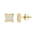thumbnail image 1 of Auriga Fine Jewelry 925 Sterling Silver Yellow-Tone Cubic Zirconia Kite Stud Earrings for Women, 1 of 4