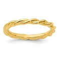 thumbnail image 1 of Auriga Fine Jewelry 925 Sterling Silver Yellow-plated Twist Ring for Women Size 8, 1 of 6