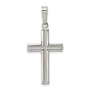 Auriga Fine Jewelry 925 Sterling Silver and Matte Finish Cross Pendant for Women L- 29mm, W- 17mm