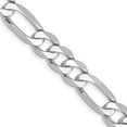 thumbnail image 1 of Auriga Fine Jewelry 14K White Gold 7.5 mm Flat Figaro Chain Necklace for Men 20", 1 of 6