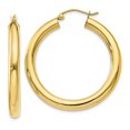 thumbnail image 1 of Auriga Fine Jewelry 10K Yellow Gold 4mm Tube Hoop Earrings for Women, 1 of 6