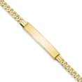 thumbnail image 1 of Auriga Fine Jewelry 10K Yellow Gold Flat Curb Link Id Bracelet 8" for Women, 1 of 5