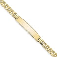 thumbnail image 1 of Auriga Fine Jewelry 10K Yellow Gold Flat Curb Link Id Bracelet 8" for Women, 1 of 5