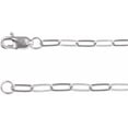 thumbnail image 1 of Auriga Fine Jewelry 10k White Gold 2.1 mm Paperclip-Style Chain Necklace 16", 1 of 4